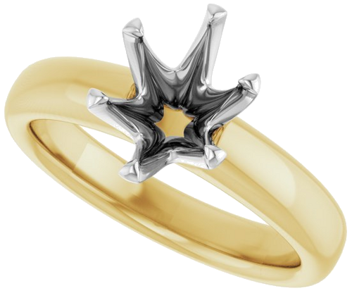 Sužadėtuvių Žiedas „Solstice Solitaire®“ 14k yellow/white gold Oval 9mm x 7mm (5)