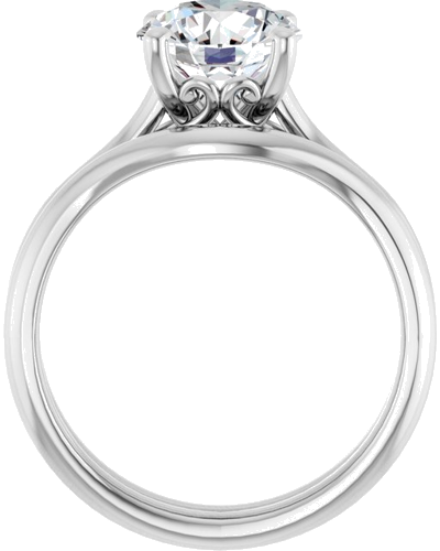 Sužadėtuvių Žiedas „Solitaire“ 14k white gold Round 8mm (7)