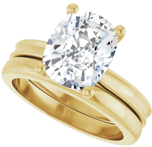 Sužadėtuvių Žiedas 14k yellow gold Elongated Cushion 10mm x 8mm (10)