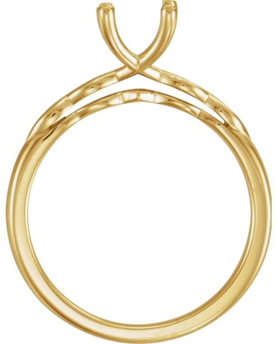 Sužadėtuvių Žiedas „Solitaire Sculptural“ 14k yellow gold Round 7.4mm (2)