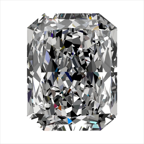 0.5 carat I-VS1 Natūralus Radiant Deimantas (1)