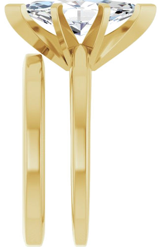 Sužadėtuvių Žiedas 14k yellow gold Marquise 14mm x 7mm (9)