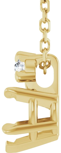 Pakabukas „Accented Heart“ 585 Geltonojo Aukso Heart Shape 5mm (3)