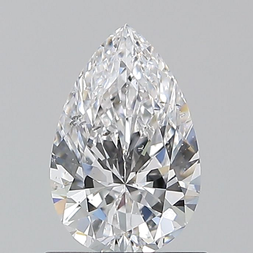 0.9 carat D-SI2 Natūralus Pear Deimantas (1)