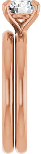 14K Rose  6.5 mm Round Solitaire Engagement Ring Mounting (9)