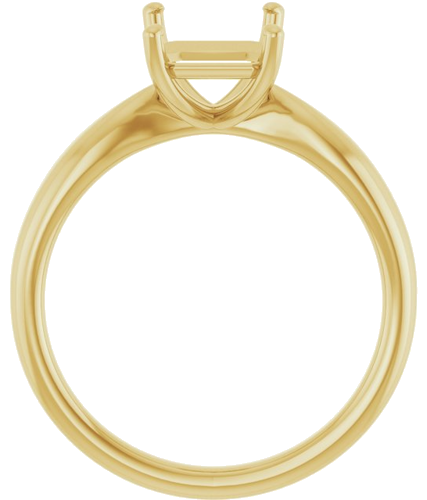 Sužadėtuvių Žiedas 14k yellow gold Emerald 9mm x 7mm (2)