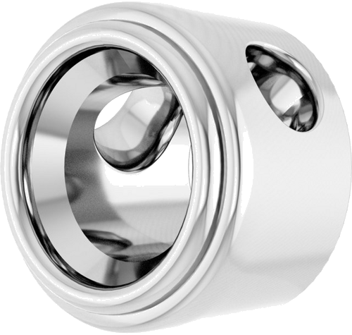 Pakabukas „Bezel-Set Solitaire“ 14k white gold Round 4.1mm (2)