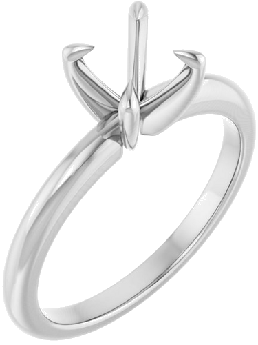 Sužadėtuvių Žiedas „Claw-Prong Solitaire“ 10k white gold Round 6.5mm (1)