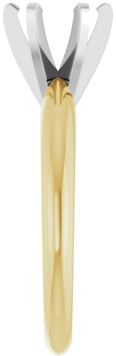 Sužadėtuvių Žiedas „Solitaire“ 585 Baltojo Ir Geltonojo Aukso Round 6.5mm (4)