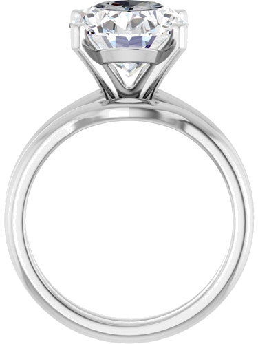 Sužadėtuvių Žiedas 14k white gold Oval 12mm x 10mm (7)