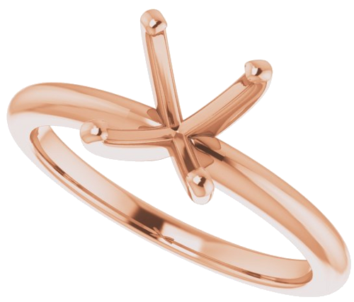 Sužadėtuvių Žiedas „Solitaire“ 585 Rožinis Aukso Oval 9mm x 7mm (5)