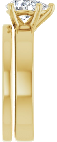 Sužadėtuvių Žiedas 10k yellow gold Pear 8mm x 6mm (9)