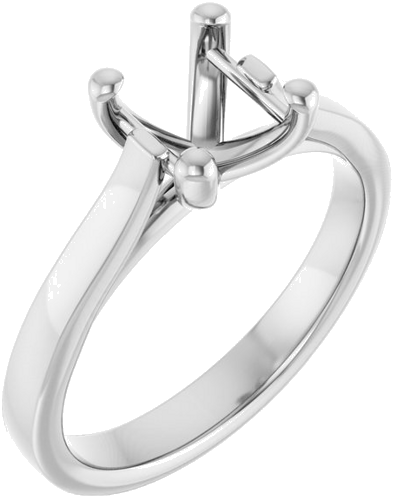 Sužadėtuvių Žiedas 14k white gold Square 5.5mm (1)