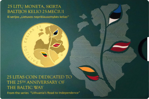 2014 Baltijos kelias Lietuva 25 litų moneta (1)