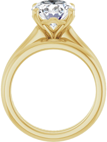 Sužadėtuvių Žiedas 14k yellow gold Oval 11mm x 9mm (7)