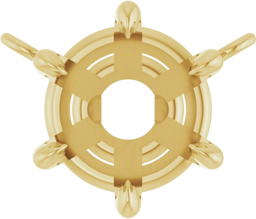 Pakabukas „Solitaire“ 14k yellow gold Round 7.25mm (1)