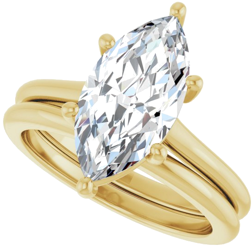 Sužadėtuvių Žiedas 14k yellow gold Marquise 14mm x 7mm (10)
