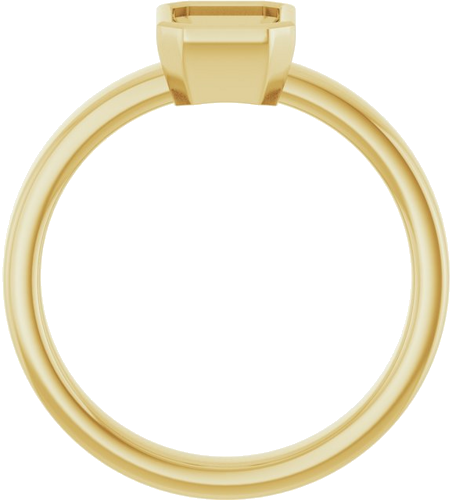 Sužadėtuvių Žiedas „Bezel-Set Solitaire“ 14k yellow gold Emerald 7mm x 5mm (2)