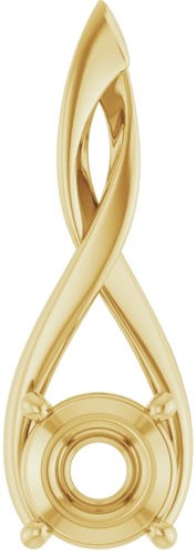 Pakabukas „Infinity-Inspired Solitaire“ 14k yellow gold Round 7mm (1)