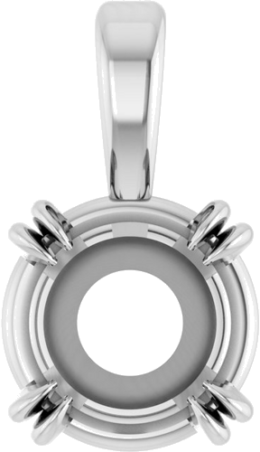 Pakabukas „Solitaire“ 14k white gold Round 7mm (1)