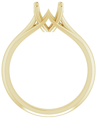 14K Yellow 7 mm Round Solitaire Engagement Ring Mounting (2)