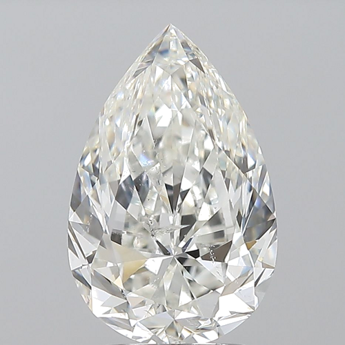 3.01 carat H-SI2 Natūralus Pear Deimantas (1)