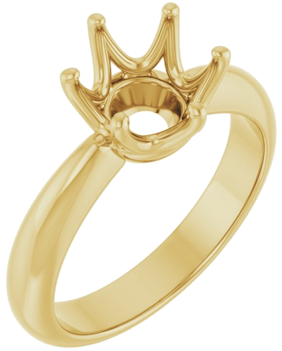 Sužadėtuvių Žiedas „Solitaire Crown-Inspired“ 14k yellow gold Round 8mm (1)