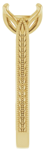 14K Yellow  8 mm Round Solitaire Engagement Ring Mounting (4)