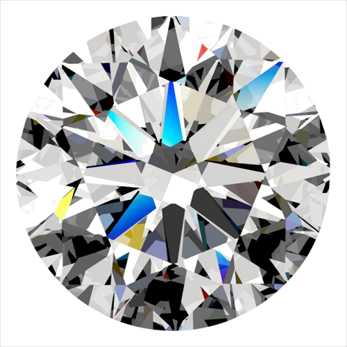 0.5 carat I-SI2 Excellent cut Natūralus Round Deimantas (1)