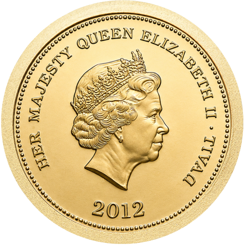 2012 Krīgerenda Tristana da Kuņas salas 1/2 kronas zelta monēta (2)