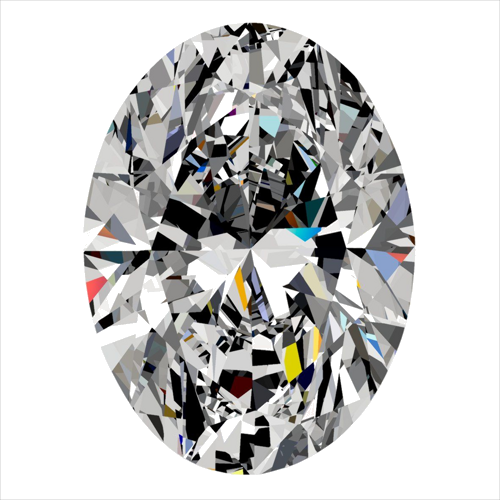 0.43 carat D-SI2 Natūralus Oval Deimantas (1)