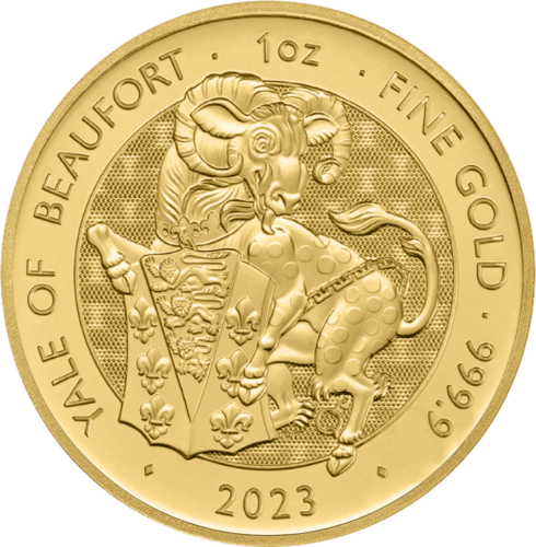 1 oz Tjūdoru Boforta kaza 2023 Lielbritānijas zelta monēta (1)