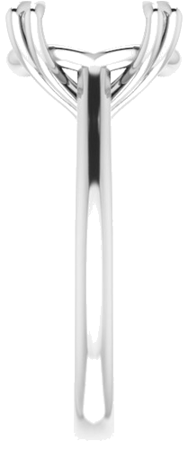 10K White 12x10 mm Oval Solitaire Engagement Ring Mounting (4)