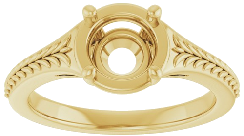 Sužadėtuvių Žiedas „Solitaire“ 14k yellow gold Round 6.5mm (3)