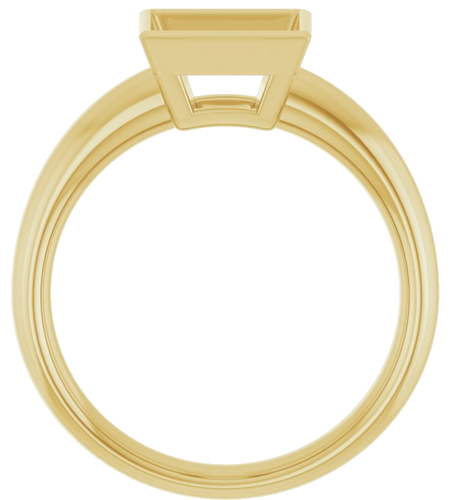 Sužadėtuvių Žiedas „Bezel-Set Solitaire“ 585 Geltonojo Aukso Square 7mm (2)