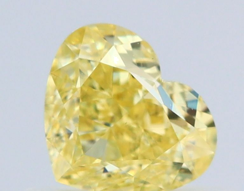 0.56 carat Fancy Intense Yellow-VS1 Natūralus Heart Deimantas (1)