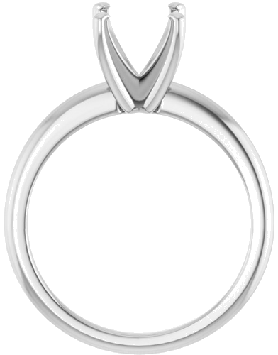14K X1 White  8 mm Round Solitaire Engagement Ring Mounting (2)