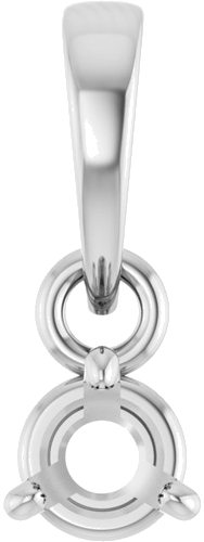 Pakabukas „Round 3-Prong“ 14k white gold Round 3.5mm (1)