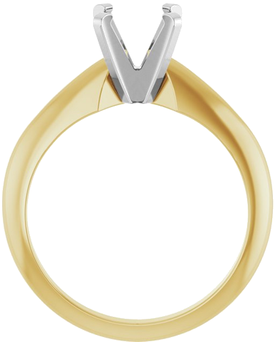 Sužadėtuvių Žiedas „Solitaire“ 14k yellow/white gold Round 6.5mm (2)