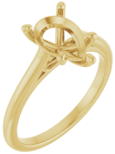 Sužadėtuvių Žiedas „Accented Infinity-Inspired“ 14k yellow gold Pear 10mm x 7mm (1)