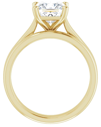 Sužadėtuvių Žiedas „Solitaire“ 585 Geltonojo Aukso Square 6.5mm (7)