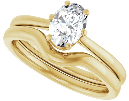 14K Yellow 7x5 mm Oval Engagement Ring Mounting (8)