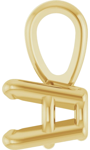 10K Yellow 3 mm Round 4-Prong Pendant Mounting (3)