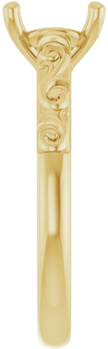 Sužadėtuvių Žiedas „Solitaire“ 14k yellow gold Round 8mm (4)