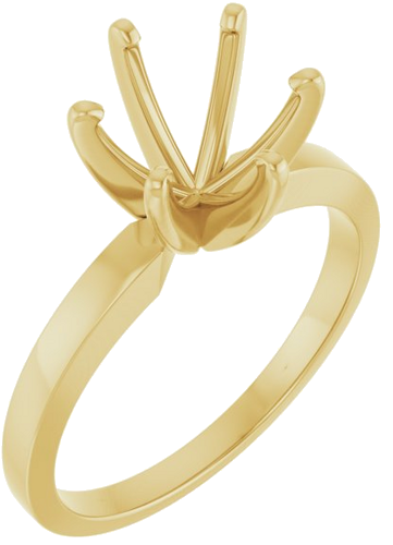 Sužadėtuvių Žiedas „Solitaire“ 585 Geltonojo Aukso Round 9.1mm x 9.7mm (1)