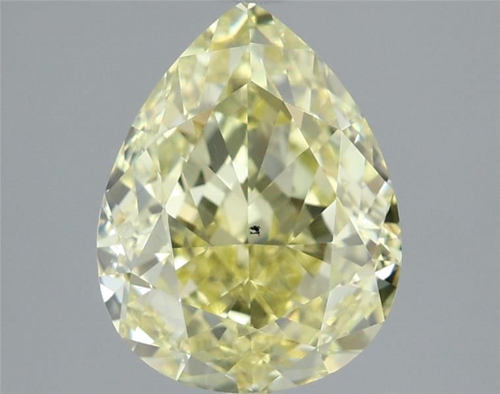 3.01 carat Fancy Yellow-SI1 Natūralus Pear Deimantas (1)