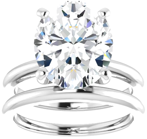 Sužadėtuvių Žiedas „Solitaire“ 950 Platinos Oval 12mm x 10mm (8)