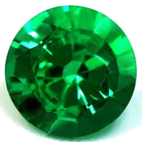 0.45 carat GREEN Round Smaragdas (1)