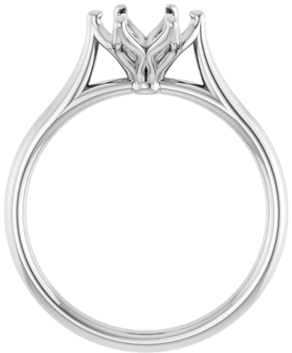 Platinum 7 mm Round Engagement Ring Mounting (2)