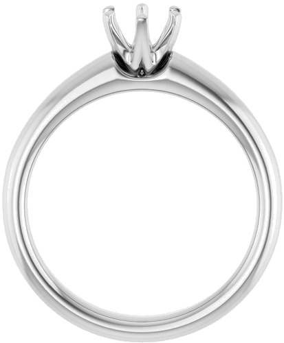 14K White 5.5 mm Round Engagement Ring Mounting (2)